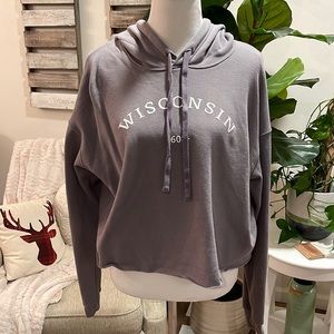 Wisconsin 608 Crop Sweatshirt